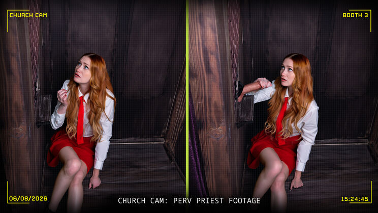Long Skirt Pulled Up for Naughty Confession