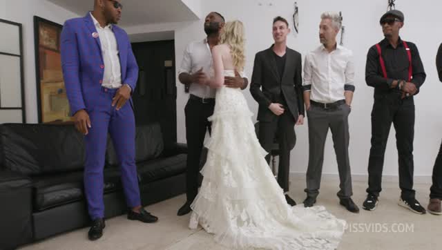 Slammed Brides Goes Wet, Rebel Rhyder, 14on1, ATM, DAP, Gapes, ButtRose, Pee Drink, Pee Shower, Cum in Mouth, Swallow